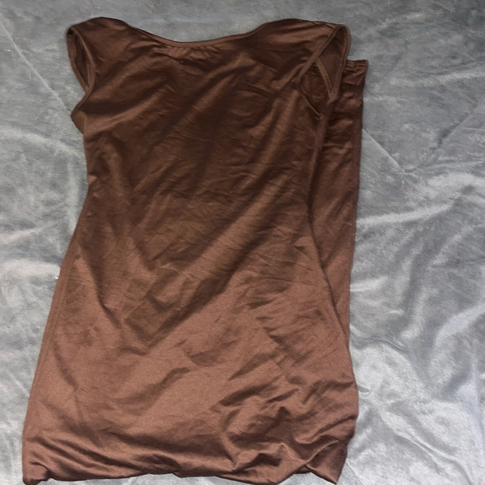 brown long dress